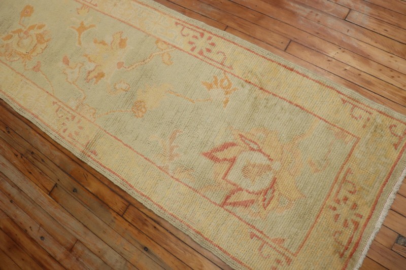 Modern Unique Turkish Oushak Ushak Rug Runner 2'6''x21' gallery