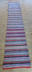Antique Imported Swedish HandMade Rag Rug Runner (22.5 x 133 inches )