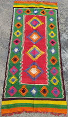 Vintage Traditional Oriental Lovely Turkish Multicolor Wool Kilim Rug 170×76 cm