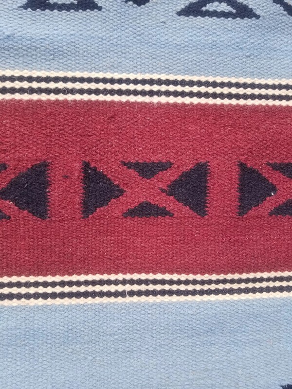Vintage Traditional Handmade Native American-inspired Wool Grey Kilim 5.2x2.6ft gallery