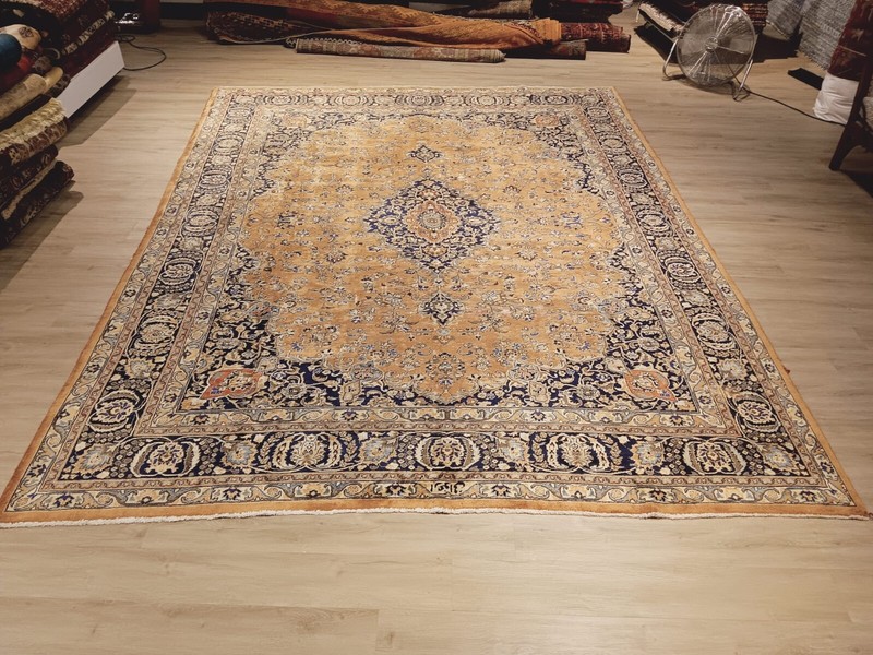 ESTATE 10x12 SIGNED CIRCA 1920 STONE-WASHED HANDMADE-KNOTTED WOOL RUG 582647 gallery