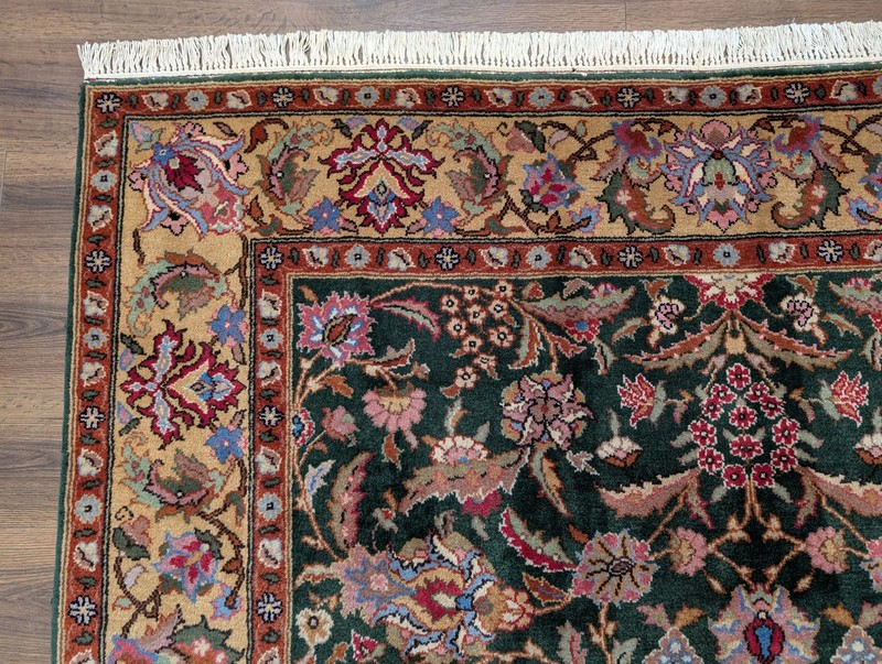 Romanian Rug 7x10, Signed By Master Weaver, Forest Green, Oriental Carpet gallery