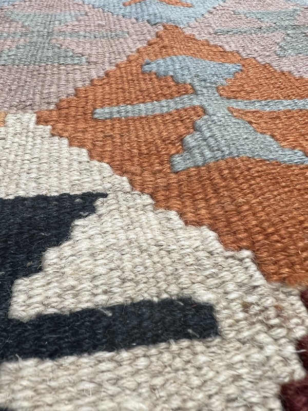 Vintage Kilim Traditional Hand Made Oriental Wool Kilim 5ftx3.2ft 144cmx102cm gallery