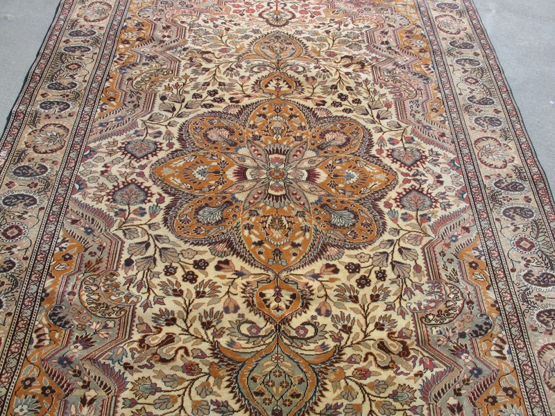 Antique Traditional Rug 6x10 Large Floral Turkish Rug 6.4x9.6 Muted Distressed gallery