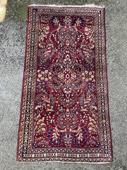 Beautiful 1920s Antique Oriental Rug 30”x60” Ferahan Lilihan Tribal Sa Ruk