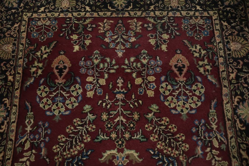 Rich Burgundy Floral Classic Rug 4x6 Timeless Home Elegance Handmade Wool Carpet gallery