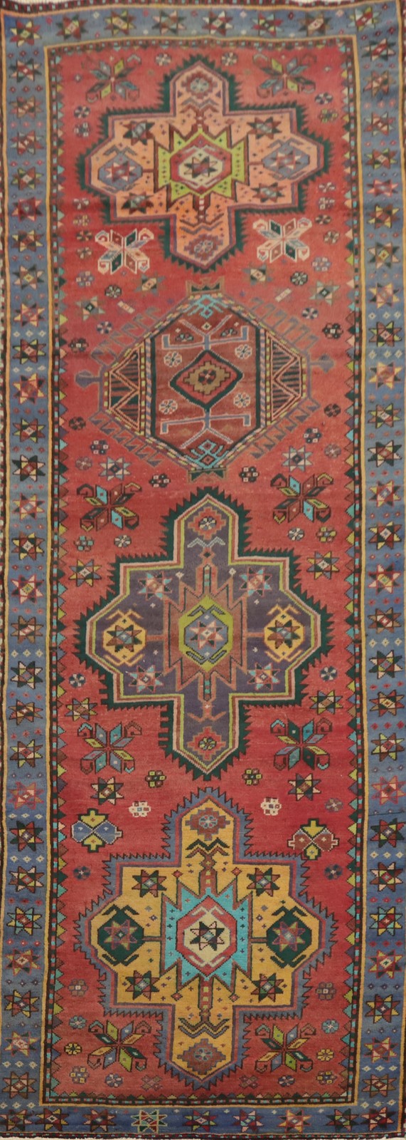 Vegetable Dye Traditional 12' Runner Rug Hand-knotted 4x12 gallery