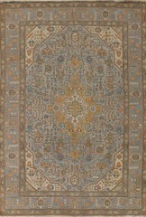 Handmade Over-dyed Distressed Area Rug 8×11 Ft Oriental Medallion Wool Carpet