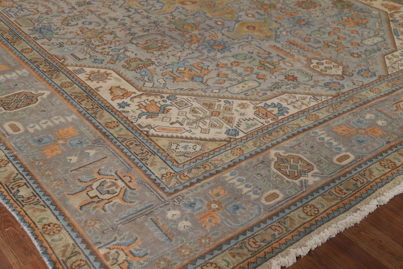 Handmade Over-dyed Distressed Area Rug 8x11 Ft Oriental Medallion Wool Carpet gallery