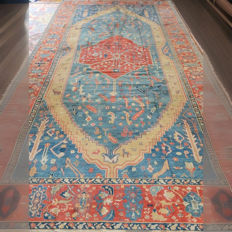 9x16 VEG DYE SERAPI TOP QUALITY TURKISH VINTAGE HERIZ ANTIQUE KAZAK gallery