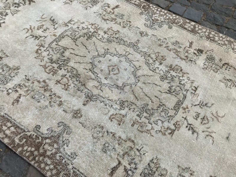 Home Decor Rug, Turkish Vintage Rug, Boho Decor Rug, Oushak Rug, 3,6 x 6,7 ft gallery