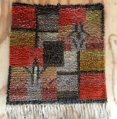 Antique Tribal Rug Wall Hanging- Hand-Woven – 60 x 63 cm Approx.