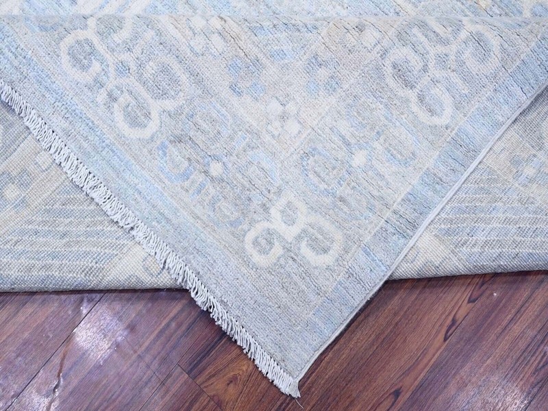 11'10"x14' Powder Blue, Hand Knotted, Oushak, Pomegranate Design, Natural Dyes gallery