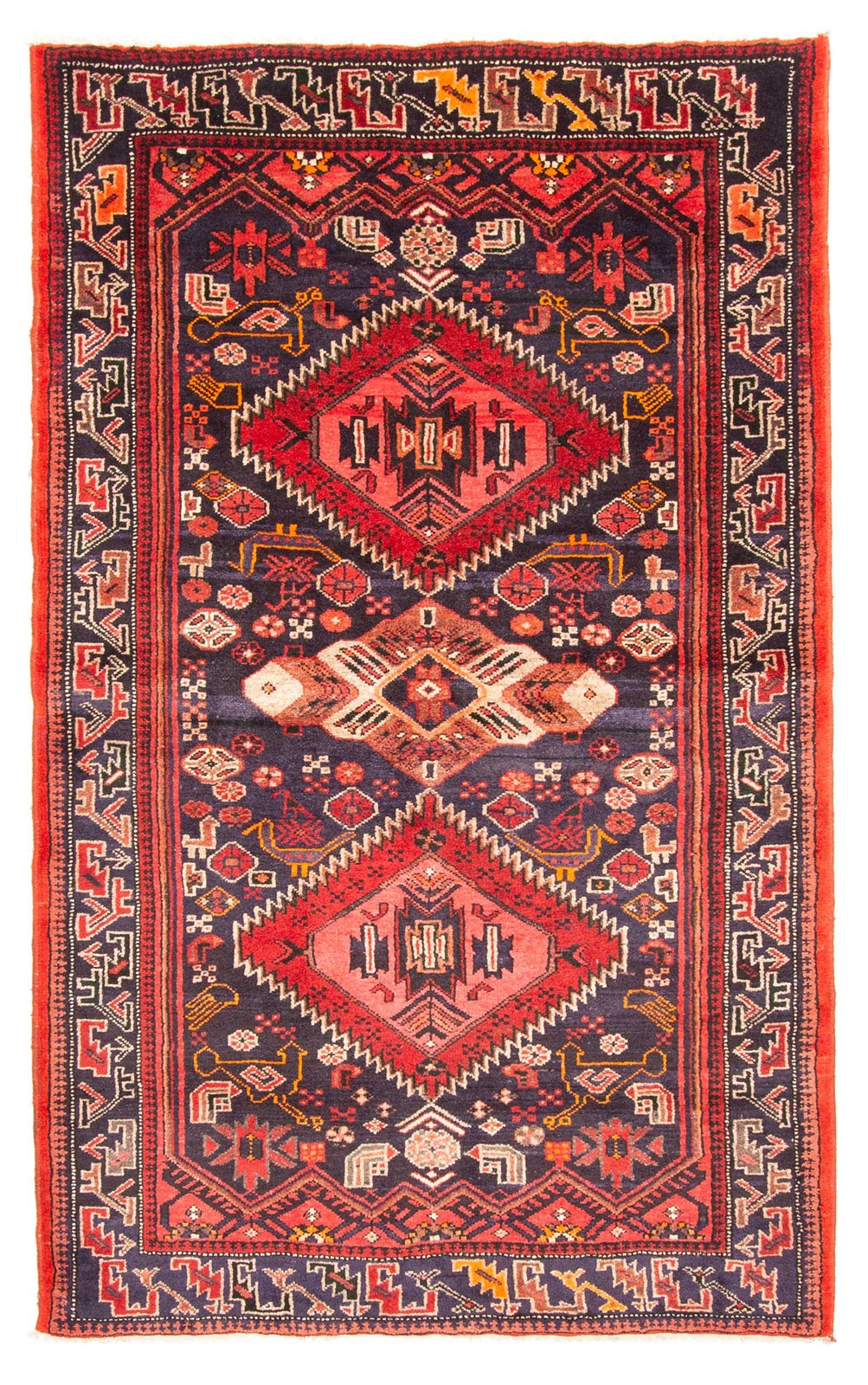 Vintage Traditional Hand-Knotted Area Rug 4'3" x 7'3" Oriental Wool Carpet gallery