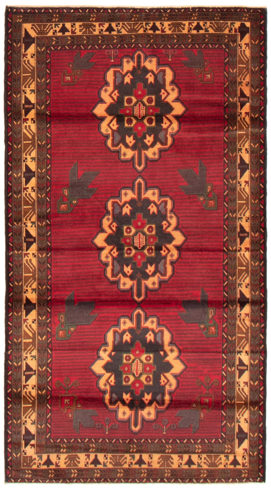 Vintage 3'8" x 6'9" Traditional Hand Knotted Vegetable Dye Wool Area Rug gallery
