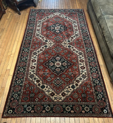 Large Antique Table Cover Rug Hanging Tapestry 53″ x 104″ in Excellent Condition