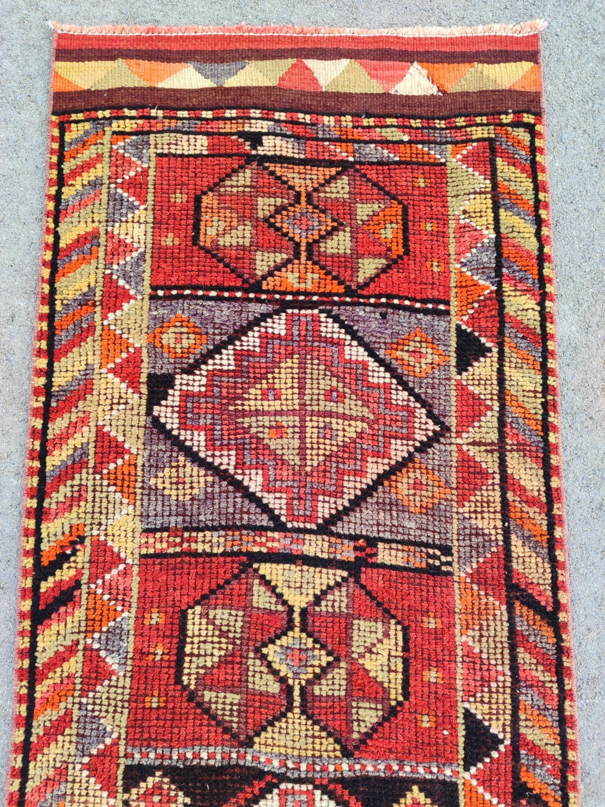 2.7 x 13 Ft, Antique rug 3x13, Turkish runner 3x13 vintage, Tribal Herki rug gallery