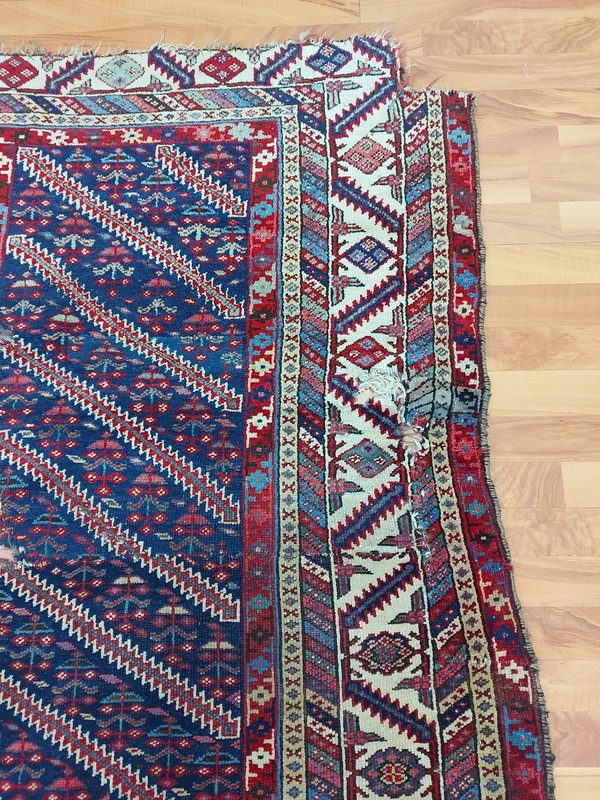 Antique Persean Tebbriz Rug Oriental 200 Years Old Unique Rug Fragment Rug gallery