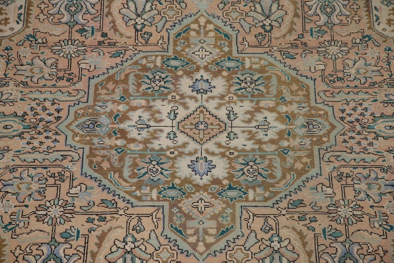 Hand-Knotted Wool Vintage Geometric Area Rug 8x11 Ft Traditional Living Room Rug gallery