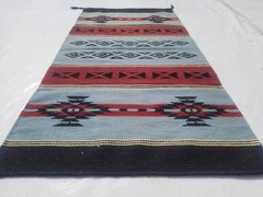 Vintage Traditional Handmade Native American-inspired Wool Grey Kilim 5.2×2.6ft