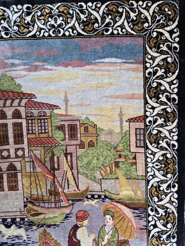Extra Fine 100% Silk Turkish Hereke Cinar Rug gallery