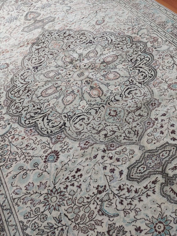 Large Area Rug 7x10 Geometric Floral Faded Rug Fine Decor Carpet Beige Rug gallery