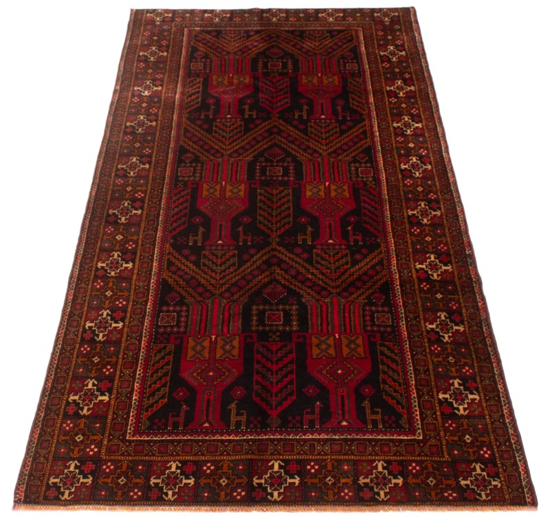 Vintage Hand-Knotted Area Rug 4'6" x 9'7" Traditional Oriental Wool Carpet gallery