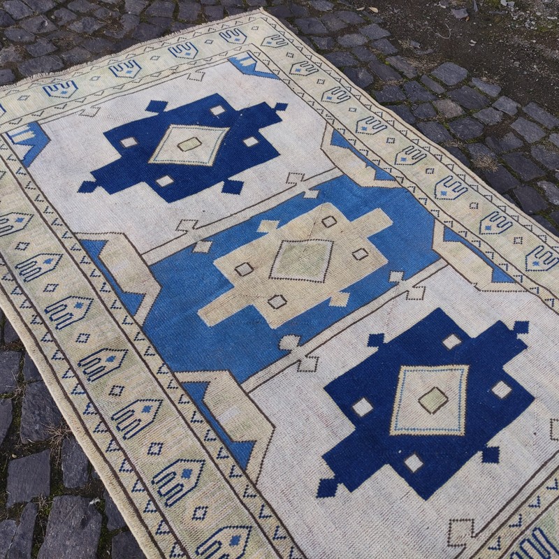 Turkish Vintage Nomad Area Rug 4.53 x 6.89 ft , 5x7 Handmade carpet 138 x 210 cm gallery