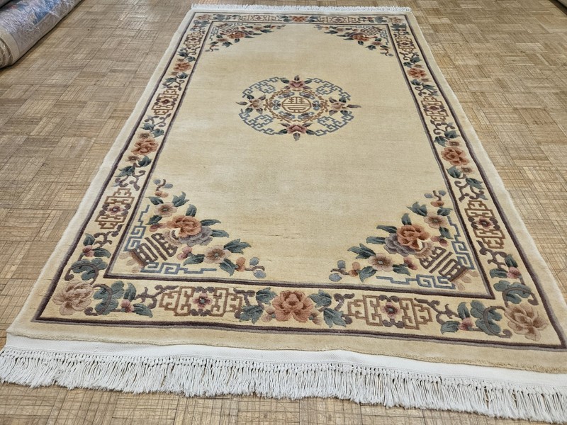 5x8 CHINESE RUG VINTAGE AUBUSSON PEKING AUTHENTIC 100% WOOL ORIENTAL RUG gallery