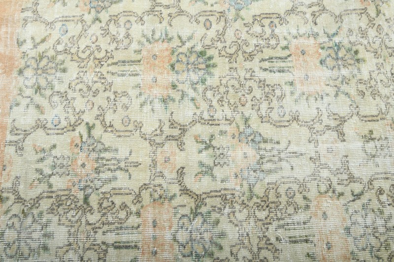 4x7 Turkish Small Vintage Oushak Wool Rug Boho Decor Hand-Knotted Carpet,1502 gallery