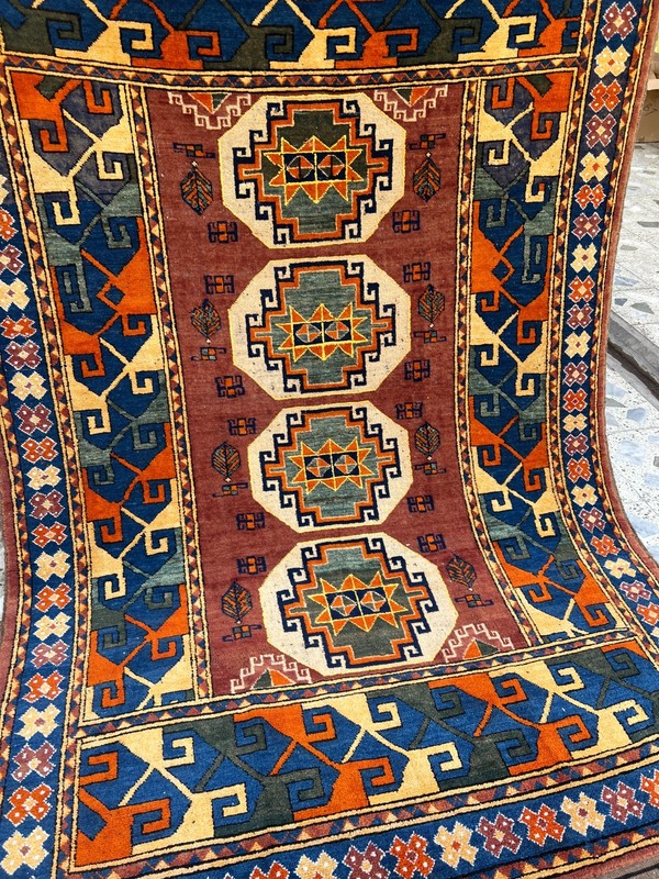 7.5 X 5 COLLECTORS' ITEM Antique Super Fine Quality Natural Vegetable Dye Kazak gallery