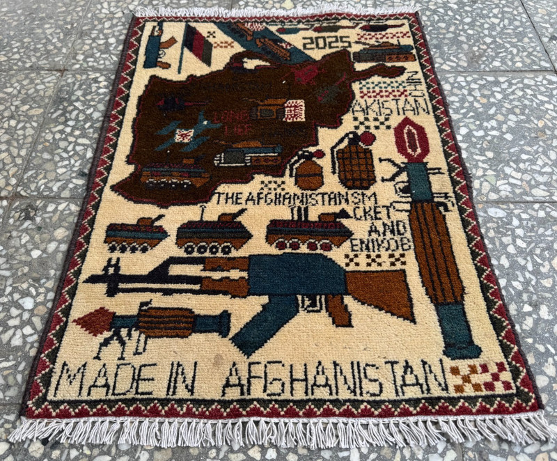 2x3 Afghan Hand Knotted War Rug WTC Twin Towers Wool Carpet New gallery