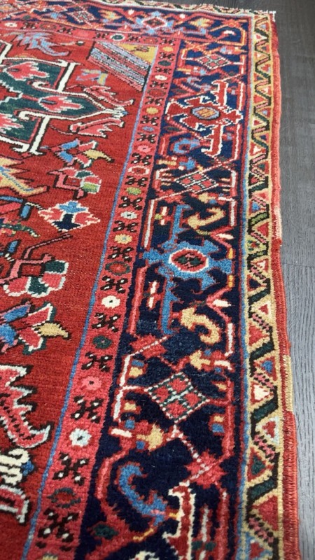 ANTIQUE HAND WOVEN SERAPI RUG 3X5FT FROM Circa 1900 gallery