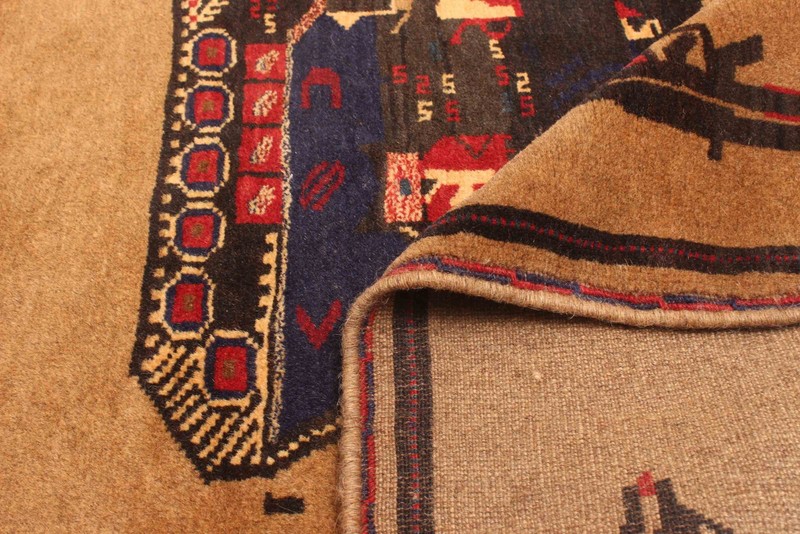 Vintage Hand-Knotted Area Rug 3'1" x 4'10" Traditional Oriental Wool Carpet gallery