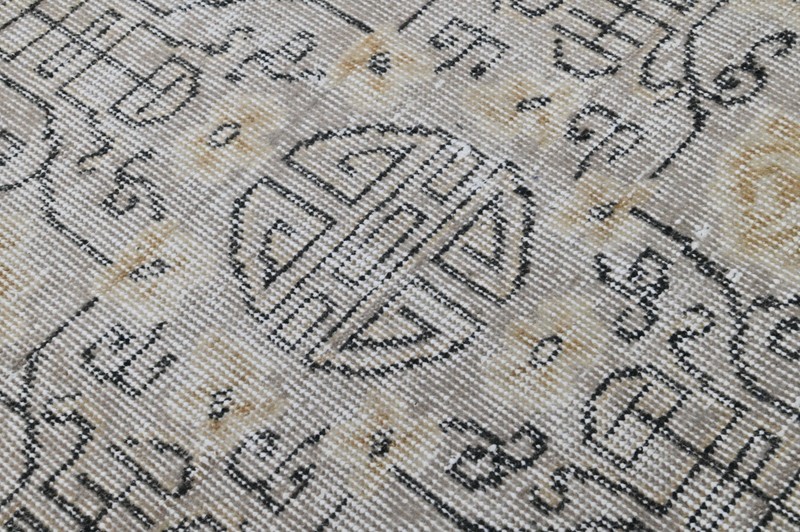 Oushak Turkish Vintage Rug 7x10 Kilim Rug Anatolian Handmade Boho Decor GRAY gallery