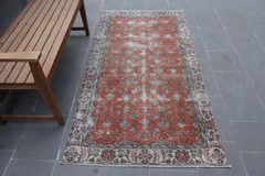 Antique Rugs, Vintage Rug, Cool Rugs, 3.1×8.5 ft Runner Rug, Turkish Rugs