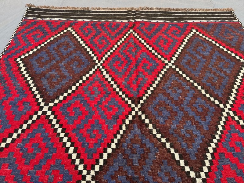 7x11 Red Antique Baluchi Afghan Kilim Rug Handwoven Wool Tribal Lounge Oriental gallery