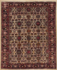 Vintage Qashqai Tribal Wool Hand Knotted Oriental Area Rug 8×11 Ivory Carpet