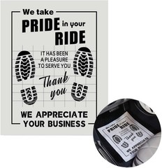 100Pcs Disposable White Kraft Paper Car Floor Mats 20″x16″ Waterproof Auto Foot