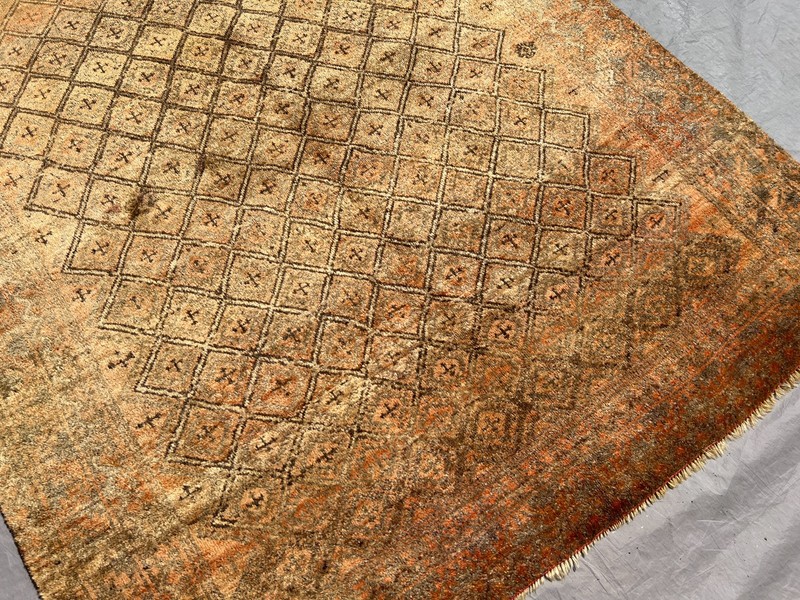 Terracotta Antique Afghan Muted Rug 5x10 Geometric Baluchi Neutral Tribal Carpet gallery