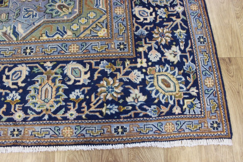 An Outstanding Handmade Keshann Oriental carpet Blue Carpet 330 x 230 cm gallery