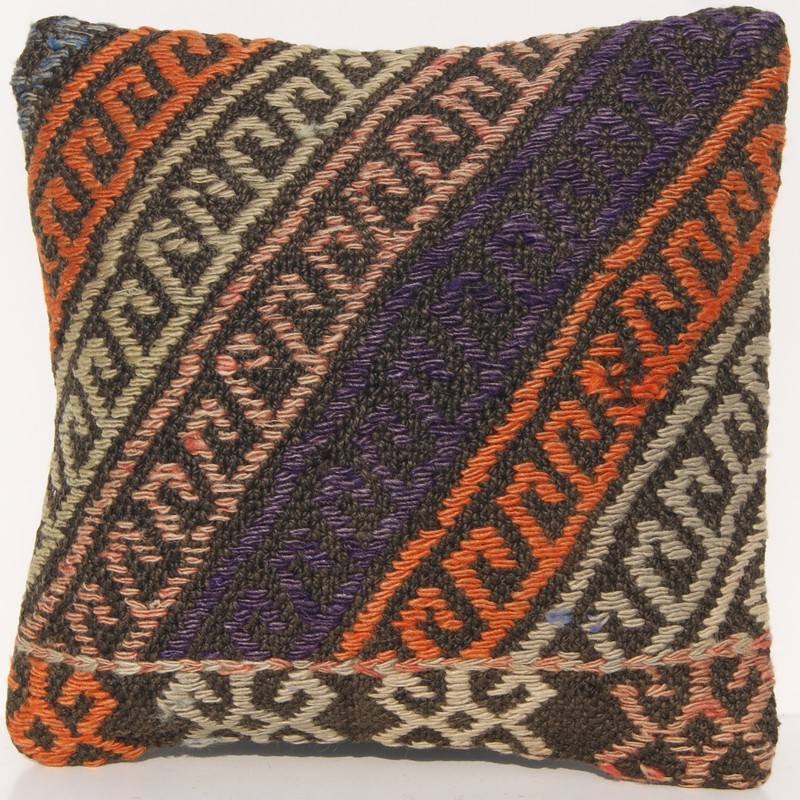 EMBROIDERED KILIM RUG PILLOW TURKISH SQUARE 30+ HAND WOVEN KILIM AREA RUGS 10" gallery