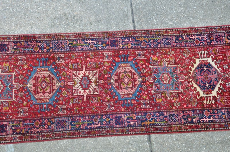 Semi Antique Heriz Family Karajeh Rug Runner 3.9x14.6 #596 gallery