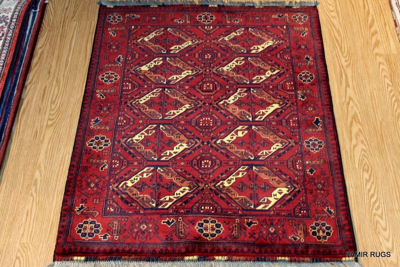 Turkoman Beshir Tribal Wool Rug 3x5 ft. wool handmade hand knotted gallery