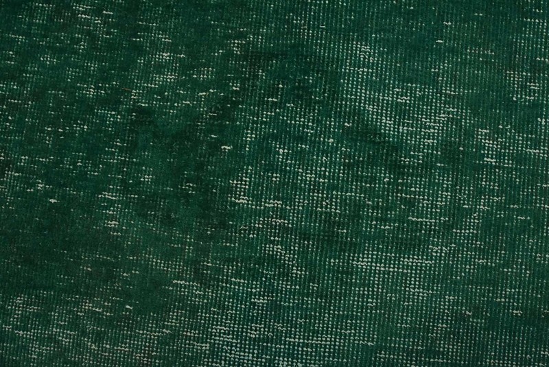 Vintage Overdyed Rug 9’9” x 12’7” Green Wool Hand-Knotted Oriental Carpet gallery