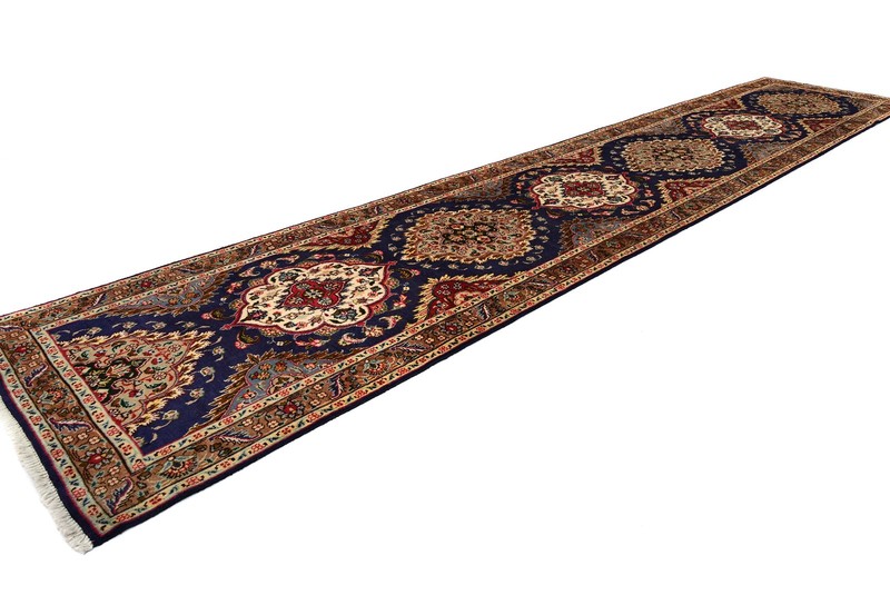Hand-Knotted Wool Oriental Runner Rug Classic Floral Oversized Carpet 3X16 ft gallery