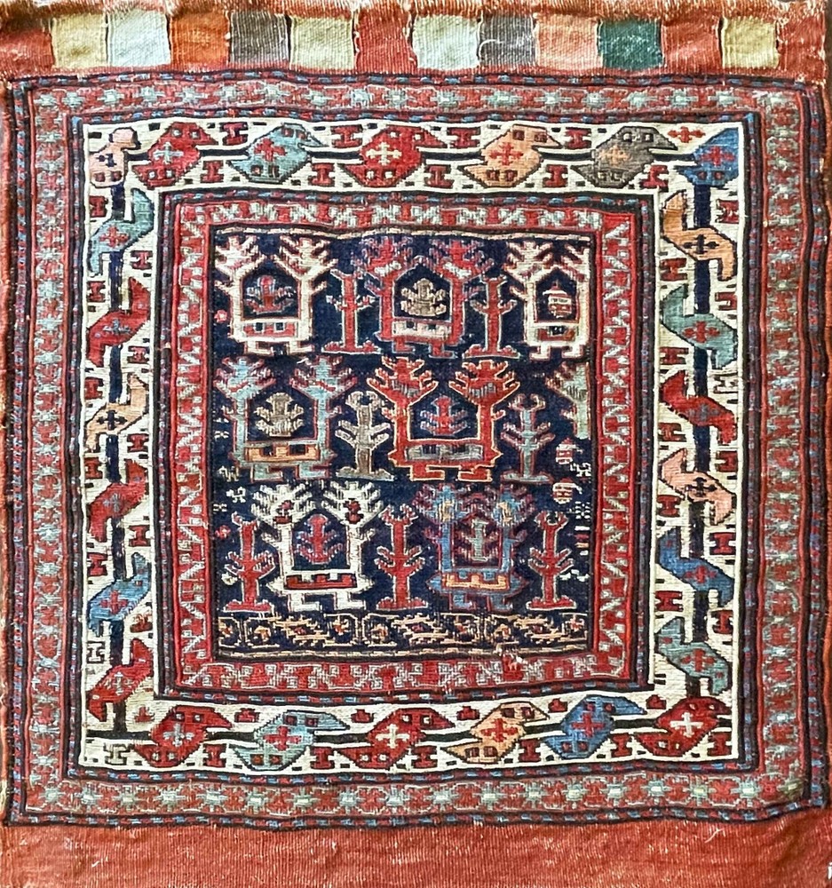 Antique Soumak Caucasian Kilim Rug/Bag, 21" x 23"C-1870 #17550