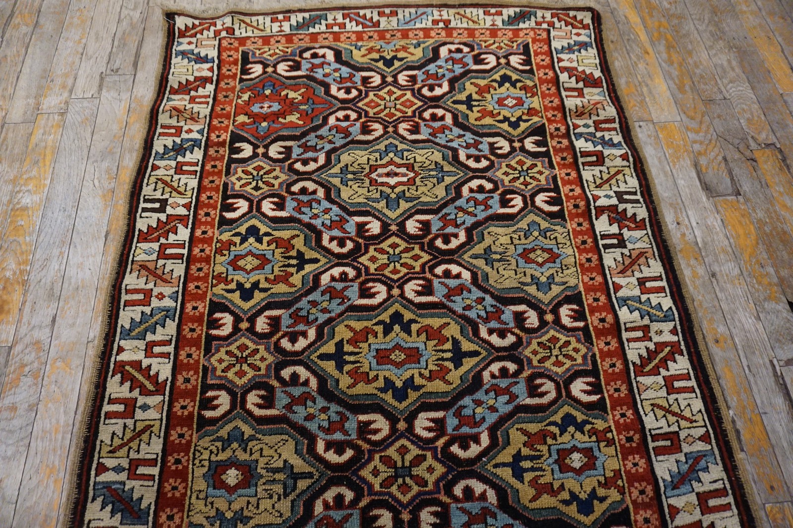 3'x5' Rare 19th Century Antique Caucasian Allover Tribal Geometric Kuba Rug gallery