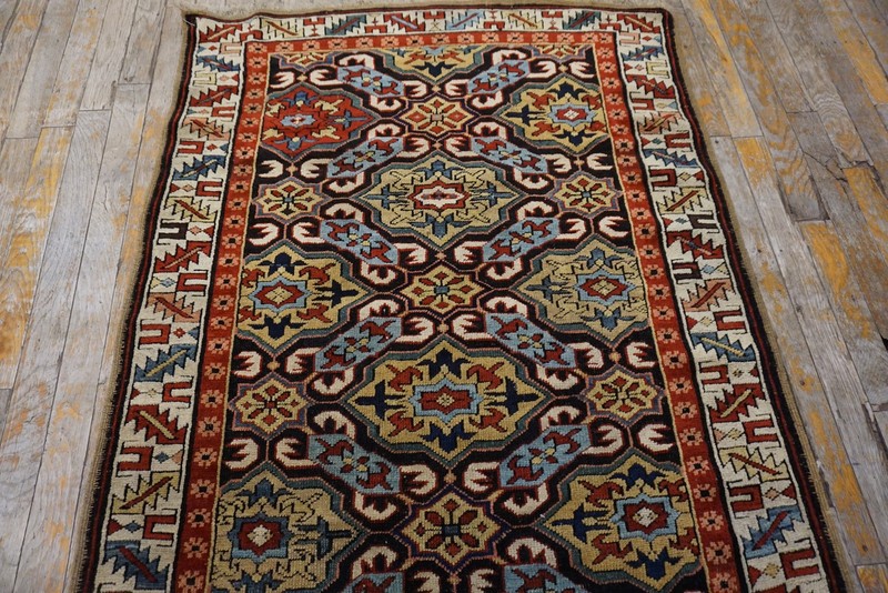 3'x5' Rare 19th Century Antique Caucasian Allover Tribal Geometric Kuba Rug gallery