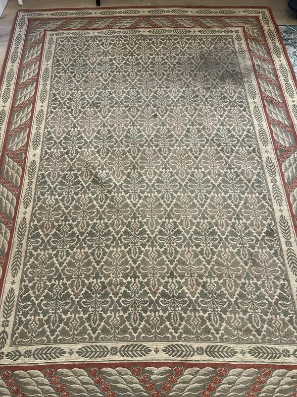 handmade cotton carpet Rug double sided society made in italy 173x235cm Floral gallery